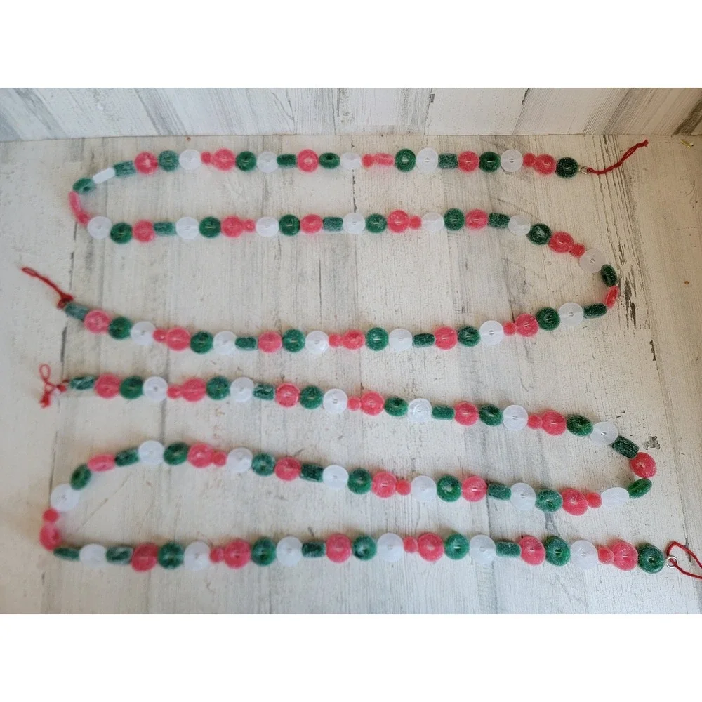 Unique vintage candy garland pieces hanging Xmas home decor set